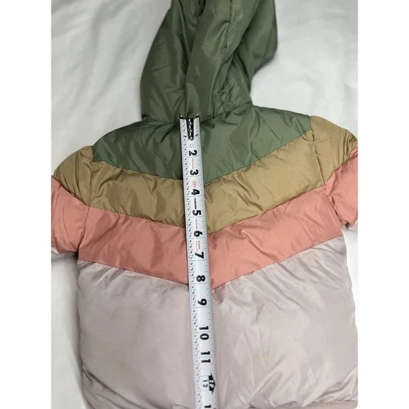 Swiss Tech Toddler Heavyweight Puffer Jacket Size 18m / Purple & Green Multic - Picture 4 of 15